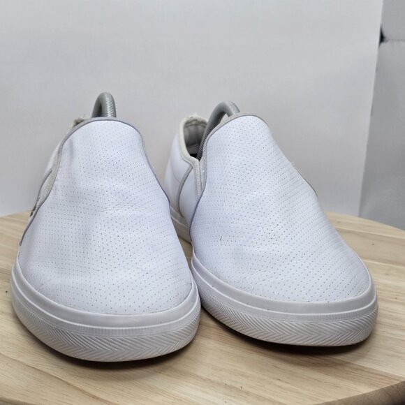 Mens Size 10 - LACOSTE Graduate BL Leather Loafers White Alligator - Picture 2 of 9
